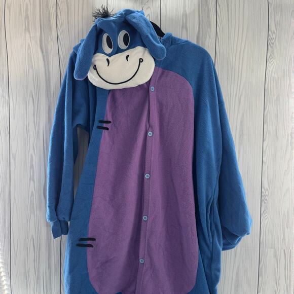 Eeyore Disney One-Piece Bodysuit Costume Size One Size Cosplay Pajamas - Picture 2 of 7